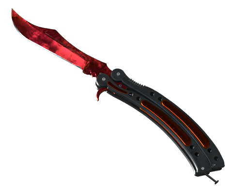 Red butterfly knife finish for a personal CS2 loadout